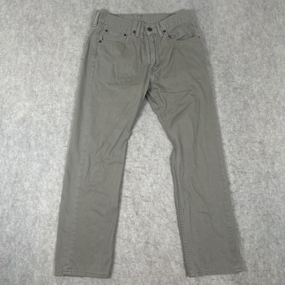 Levi's Other - Levis 505 Jeans Mens 31x30 Tan Khaki Denim White Tab Straight Leg Regular Fit